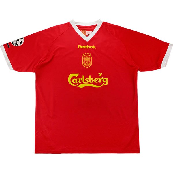 Tailandia Camiseta Liverpool Primera Equipación Retro 2001 2003 Rojo